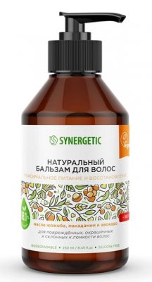 Купить синергетик (synergetic) бальзам для волос натуральный питание и восстановление, 250мл в Балахне