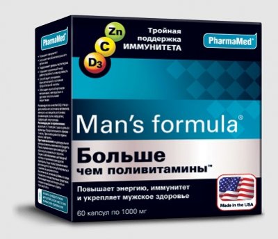 Купить man's formula (мен-с формула) больше чем поливитамины, капсулы, 60 шт бад в Балахне