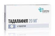 Купить тадалафил, таблетки, покрытые пленочной оболочкой 20мг, 4 шт в Балахне