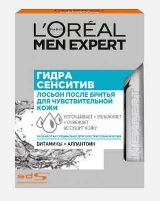 Купить l'oreal (лореаль) men expert, лосьон после бритья для чувствительной кожи, 100мл в Балахне