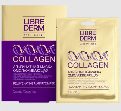 Купить librederm collagen (либридерм) маска альгинатная омолаживающая, 30мл 5шт в Балахне