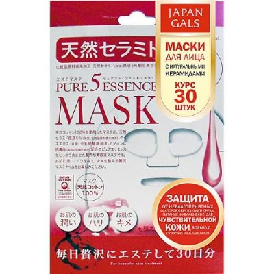 Купить japan gals (джапан галс) маска керамиды pure5 essential, 30 шт в Балахне