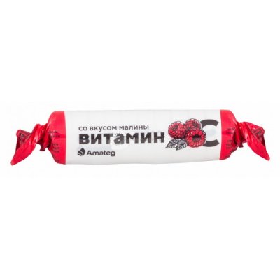 Купить витамин с+сахар, тбл малина №10 крутка_бад (аматег одо, беларусь) в Балахне