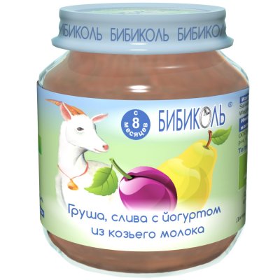 Купить бибиколь пюре груша/слива/йогурт 125г в Балахне
