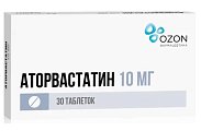 Купить аторвастатин, таблетки, покрытые пленочной оболочкой 10мг, 30 шт в Балахне