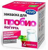 Купить vivo (виво) закваска для пробио йогурта, пакетики 0,5г, 4 шт в Балахне