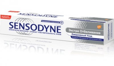 Купить сенсодин (sensodyne) зубная паста экстра отбеливание, 75мл (глаксосмиткляйн, германия) в Балахне