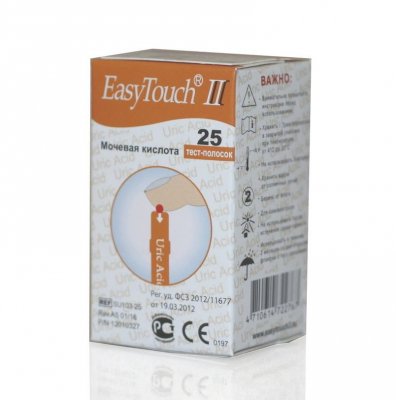 Купить тест-полоски easytouch (изи тач) мочевая кислота, 25 шт в Балахне
