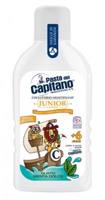 Купить pasta del сapitano junior (паста дель капитано) ополаскиватель для полости рта детский мягкая мята 6+, 400мл в Балахне