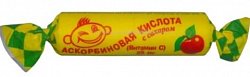 Купить аскорбиновая кислота с сахаром, таблетки со вкусом яблока, 10 шт бад в Балахне