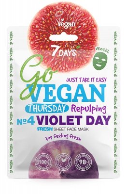 Купить 7 days go vegan маска для лица для тканевая для тех, кто любит посвежее, 25 г в Балахне