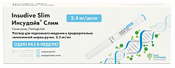 Купить инсудайв слим, раствор для подкожного введения 2,4 мг/доза, шприц-ручка 3мл 1шт+игла 4шт в Балахне