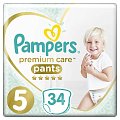 Купить pampers premium care (памперс) подгузники-трусы 5 юниор 12-17кг, 34шт в Балахне