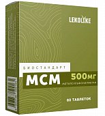 Купить lekolike (леколайк) биостандарт мсм (метилсульфонилметан), таблетки массой 600 мг 60 шт. бад в Балахне