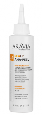 Купить aravia (аравиа) гель-эксфолиант для глубокого очищения кожи головы мультикислотный scalp aha-peel, 150мл в Балахне