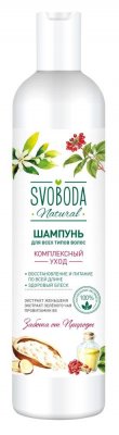 Купить svoboda natural (свобода натурал) шампунь для всех типов волос экстракт женьшеня, зеленого чая и провитамин в5, 430 мл в Балахне
