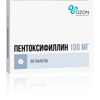 Купить пентоксифиллин, таблетки кишечнорастворимые, покрытые пленочной оболочкой 100мг, 60 шт в Балахне