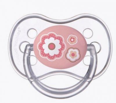 Купить canpol (канпол) пустышка круглая силиконовая 0-6 месяцев newborn baby розовая 1 шт в Балахне