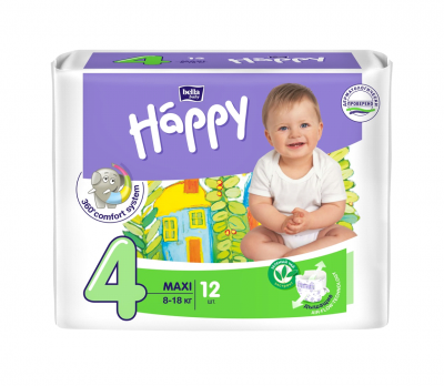 Купить bella baby happy (белла) подгузники 4 макси 8-18кг 12 шт в Балахне