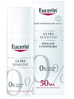 Купить eucerin ultrasensitive (эуцерин) крем для лица для чувствительной и сухой кожи успокоивающий 50 мл в Балахне