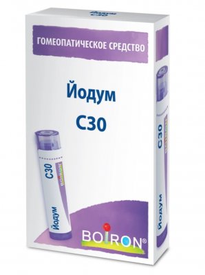 Купить йодум с30, гомеопатический монокомпонентный препарат минерально-химического происхождения, гранулы гомеопатические 4 гр  в Балахне