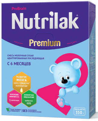 Купить нутрилак премиум 2 (nutrilak premium 2) молочная смесь с 6 месяцев, 350г в Балахне
