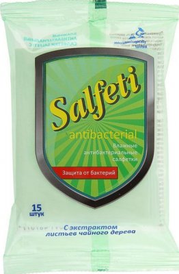 Купить salfeti (салфети) салфетки влажные антибактериальные чайное дерево 15шт в Балахне