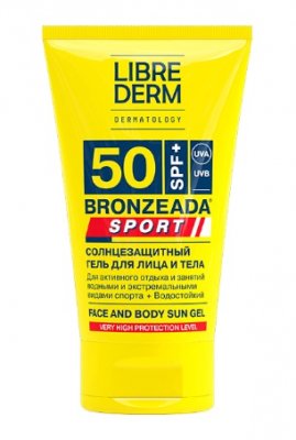 Купить librederm bronzeada sport (либридерм) гель солнцезащитный для лица и тела, 50мл spf150 в Балахне