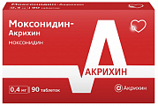 Купить моксонидин-акрихин, таблетки покрытые пленочной оболочкой 0,4мг, 90 шт в Балахне