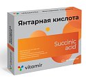 Купить янтарная кислота витамир, таблетки массой 500мг, 40шт бад в Балахне