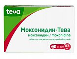 Купить моксонидин-тева, таблетки покрытые пленочной оболочкой 0,4 мг, 30 шт в Балахне