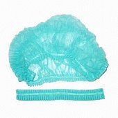 Купить шапочка-берет шарлотта нестерильная спанбонд плотность18/м2, длина 53см, бирюзовая 25 шт в Балахне