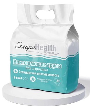 ЭлараHealth Normal подгузники-трусики для взрослых Нормал, размер M 36 шт