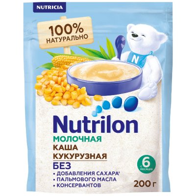 Купить nutrilon (нутрилон) каша молочная кукурузная с 6 месяцев, 200г в Балахне