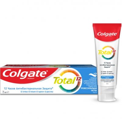 Купить колгейт (colgate) зубная паста total 12 профессиональная чистка, 75мл в Балахне