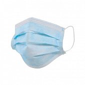 Купить маска медицинская трехслойная  нестерильная на резинке голубая, 1 шт в Балахне
