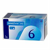 Иглы Novofine (Новофайн) для шприц-ручки 31G (0,25х6мм), 100 шт