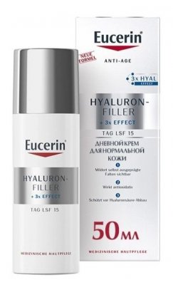 Купить eucerin hyaluron-filler (эуцерин) крем для лица для нормальной и комбинированной кожи 50 мл spf15 в Балахне