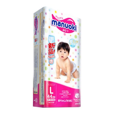 Купить manuoki (мануоки) подгузники-трусики детские, размер l 9-14кг, 44 шт в Балахне