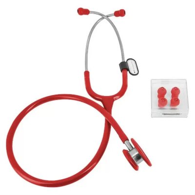 Купить стетоскоп amrus (амрус) 04-ам511 delux медицинский двухсторонний педиатрический, красный в Балахне
