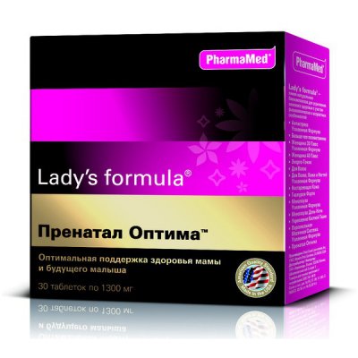 Купить lady's formula (леди-с формула) пренатал оптима для беременных, таблетки 30 шт бад в Балахне