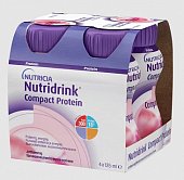 Купить nutridrink (нутридринк) компакт протеин со вкусом клубники 125мл, 4 шт в Балахне