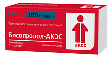 Купить бисопролол-акос, таблетки покрытые пленочной оболочкой 5 мг, 100 шт в Балахне