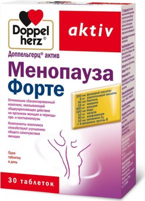 Купить doppelherz (доппельгерц) актив менопауза форте, таблетки, 30 шт бад в Балахне