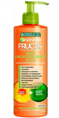Купить garnier fructis sos (гарньер фруктис) комплексный уход спасатель волос несмываемый 10в1 400мл в Балахне