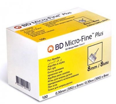 Купить иглы bd micro-fine плюс для шприц-ручки одноразовые 30g (0,30х8мм), 100 шт в Балахне