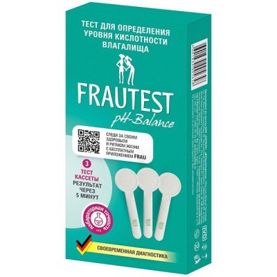 Купить тест для диагностики влагалищной кислотности frautest (фраутест) ph-баланс, 3 тест-полоски в Балахне