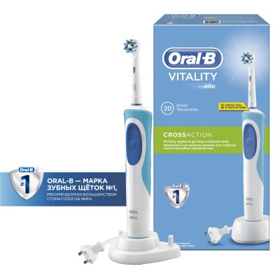 Купить орал-би (oral-b) электрическая зубная щетка, vitality d12.513 crossaction precision clean в Балахне
