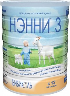 Купить нэнни 3 смесь на основе натурального козьего молока с пребиотиками с 12 месяцев, 800г в Балахне