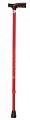 Трость AMCТ25 телескопическая металлическая с ортопедической рукояткой, красная